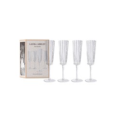 Laura Ashley Giftset 4 Champagneglazen Helder 21 cl.