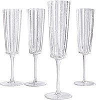 Laura Ashley Giftset 4 Glass Champagne Clear 52 cl.-2
