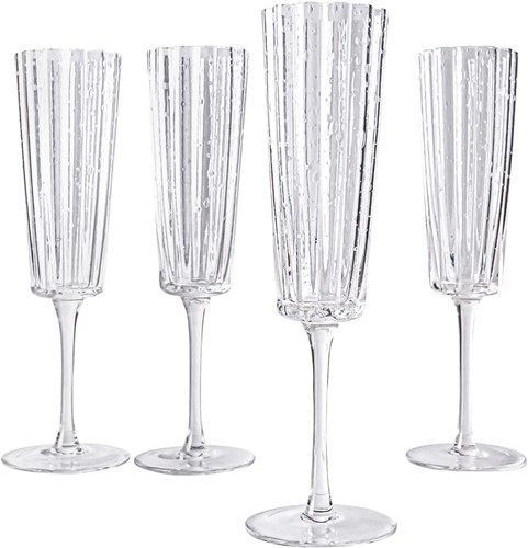 Laura Ashley Giftset 4 Glass Champagne Clear 52 cl.-2