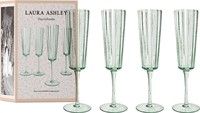 Laura Ashley Giftset 4 Glass Champagne Green 52 cl.-4