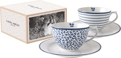 Laura AShley Giftset 2 Kop en schotels 26 cl. Assorti