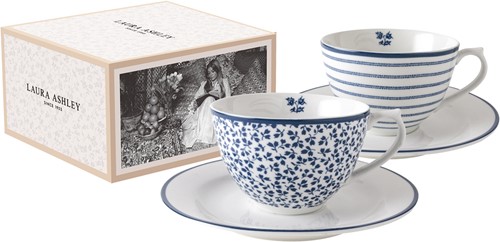 Laura AShley Giftset 2 Kop en schotels 26 cl. Assorti