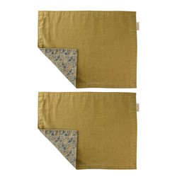 Laura Ashley Set 2 Placemats Daniela Oil Geel