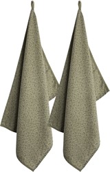 Set 2 Theedoeken Wild Clematis Sage