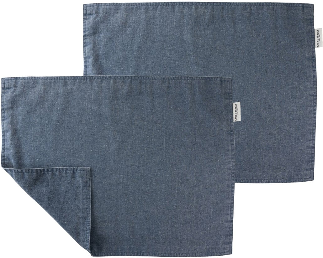 Laura Ashley Set 2 Placemats Wild Clematis Blue