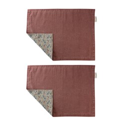 Laura Ashley Set 2 Placemats Daniela Oxblood