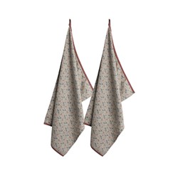 Laura Ashley Set 2 Theedoeken Daniela Oxblood
