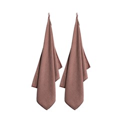 Laura Ashley Set 2 Theedoeken Daniela Oxblood Streep