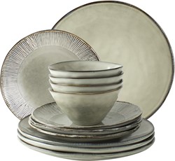 Giftset 12 Delig Servies Creme