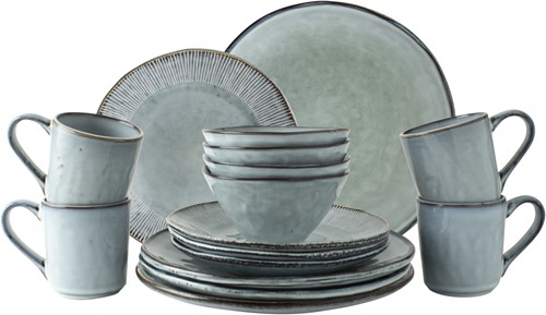 Dutch Rose Giftset 16 Delig Servies Blauw