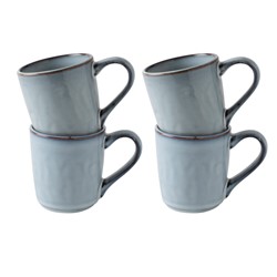 Giftset 4 Mugs Blue 39 cl. Dutch Rose Organic