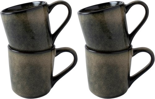 Giftset 4 Mugs Green 39 cl. Dutch Rose Organic