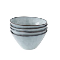 Giftset 4 Bowls 14cm Blue Dutch Rose Organic