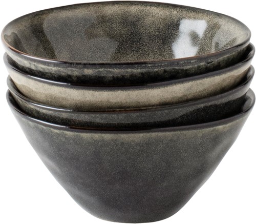 Giftset 4 Bowls 14cm Green Dutch Rose Organic