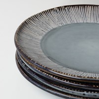 Giftset 4 Plates 21,5cm Blue Dutch Rose Organic-2
