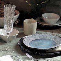 Giftset 4 Plates 21,5cm Blue Dutch Rose Organic-7