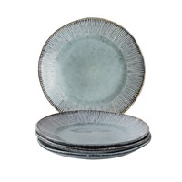 Giftset 4 Plates 21,5cm Blue Dutch Rose Organic