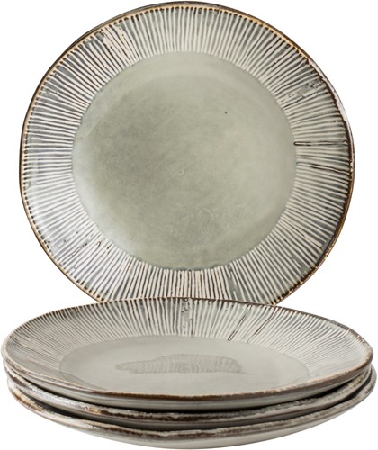 Giftset 4 Plates 21,5cm Creme Dutch Rose Organic