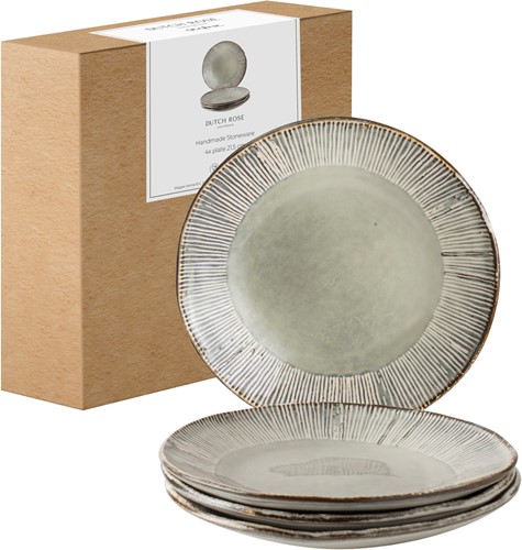 Dutch Rose Giftset 4 Borden 21,5 cm Creme-2