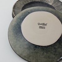 Giftset 4 Plates 21,5cm Green Dutch Rose Organic-6