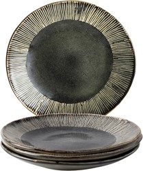 Giftset 4 Plates 21,5cm Green Dutch Rose Organic