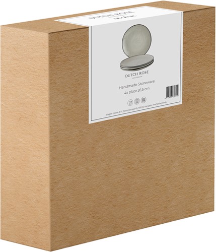 Dutch Rose Giftset 4 Borden 26,5 cm Creme-3
