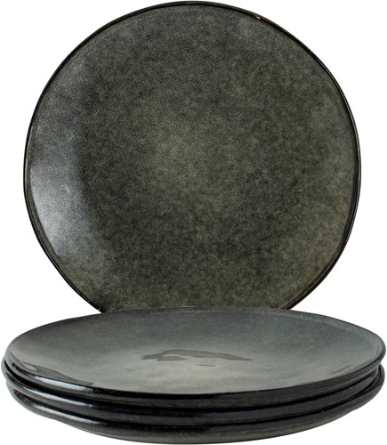 Giftset 4 Plates 26,5cm Green Dutch Rose Organic