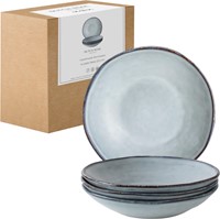 Dutch Rose Giftset 4 Borden Diep 23,5 cm Blauw-7
