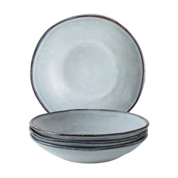 Giftset 4 Plates Deep 23,5cm Blue Dutch Rose Organic