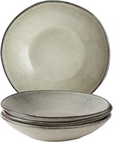 Giftset 4 Plates Deep 23,5cm Creme Dutch Rose Organic