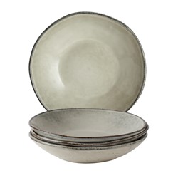 Giftset 4 Plates Deep 23,5cm Creme Dutch Rose Organic