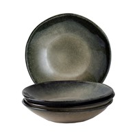 Giftset 4 Plates Deep 23,5cm Green Dutch Rose Organic