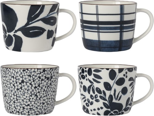 Dutch Floral Giftset 4 Bekers assorti