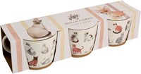 Dutch Floral Giftset 3 Mugs Low Cats Color 32 cl.-3