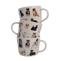 Dutch Floral Giftset 3 Mugs Low Dogs Color 32 cl.