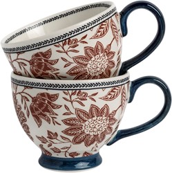 Giftset 2 Mokken Hedingham Blue Terra 43 cl.