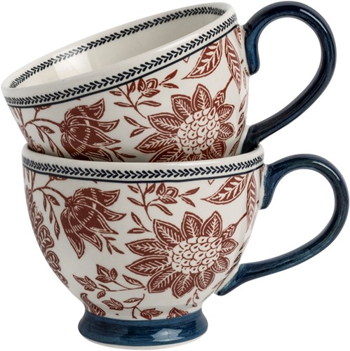 Giftset 2 Mokken Hedingham Blue Terra 43 cl.