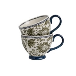 Giftset 2 Mugs Hedingham Blue Sage 43 cl.