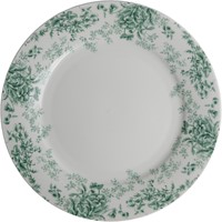 Bord 26 cm Bloemen groen