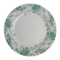 Bord 26 cm Bloemen groen