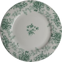 Bord 23 cm Bloemen groen