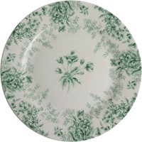 Bord 18 cm Bloemen groen