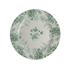 Plate 18 cm Flowers green
