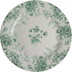 Bord 18 cm Bloemen groen