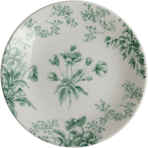 Bord 12 cm Bloemen groen