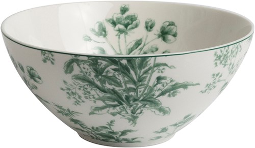 Bowl 16 cm Flowers green