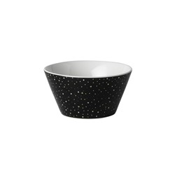 Kom 10 cm Zwart Glitter