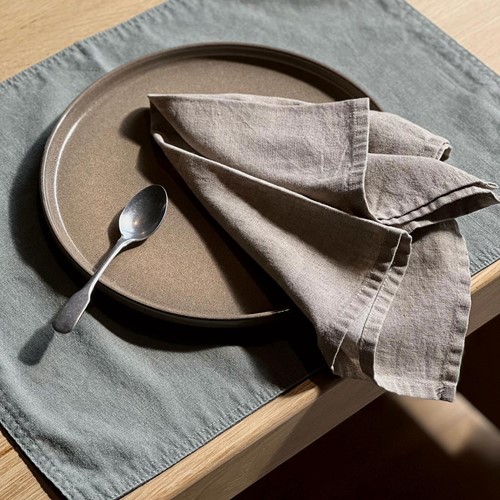 Dutch Rose Placemat 45x35 cm double green-grey-3