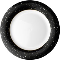 Bliss Bord Plat 26 cm Zwart Glitter