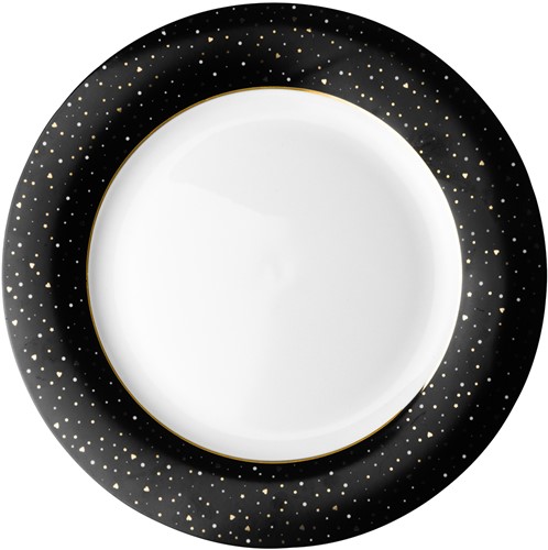 Bliss Bord Plat 26 cm Zwart Glitter